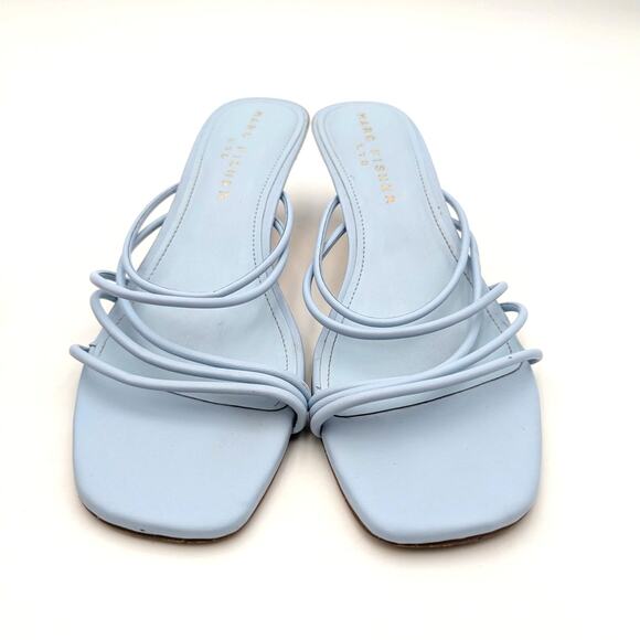 Marc Fisher Banna Strappy Sandals Women's Light Blue Leather Size US7.5M EU38 - Picture 2 of 12